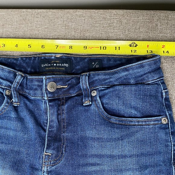 Lucky Brand Lolita Skinny Denim Jeans Women's 4/27 Distressed Blue Casual Pants - Picture 12 of 16